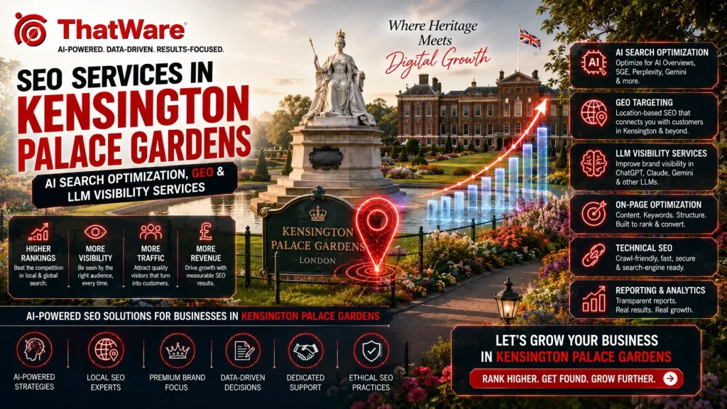 SEO Services in Kensington Palace Gardens, AI Search Optimization, GEO & LLM Visibility Services