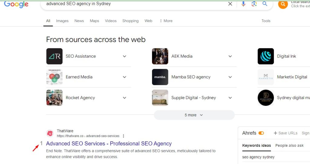 seo sydney rank