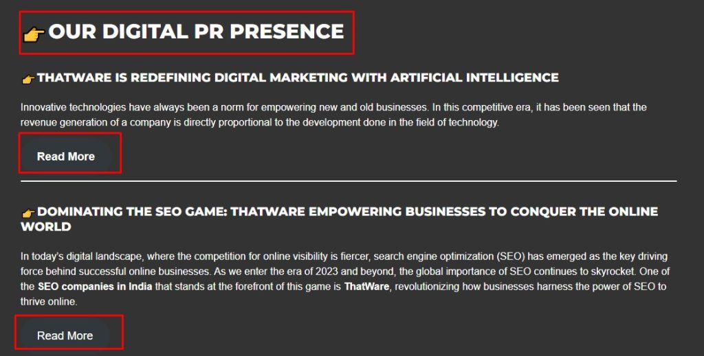 digital PR presence