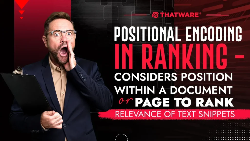 Positional Encoding in Ranking