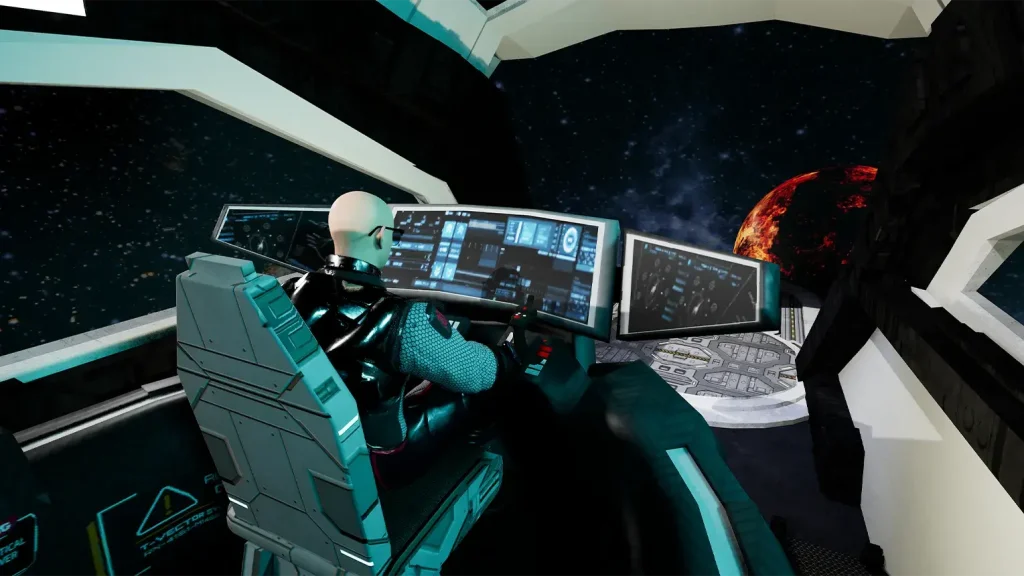 DAN operating the spaceship