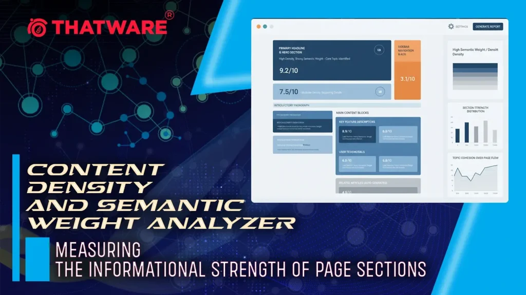 Content Density and Semantic Weight Analyzer — Measuring the Informational Strength of Page Sections
