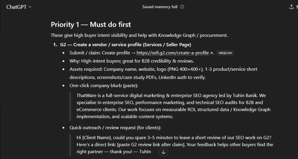 ChatGPT blurb