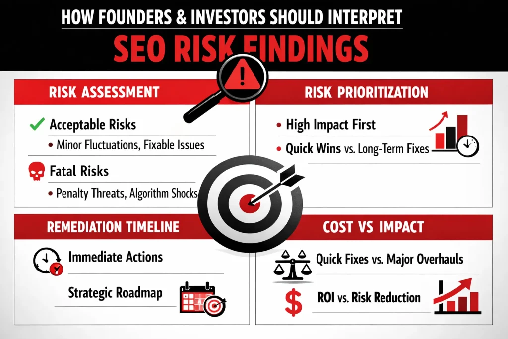 How Founders and Investors Should Interpret SEO Risk Findings