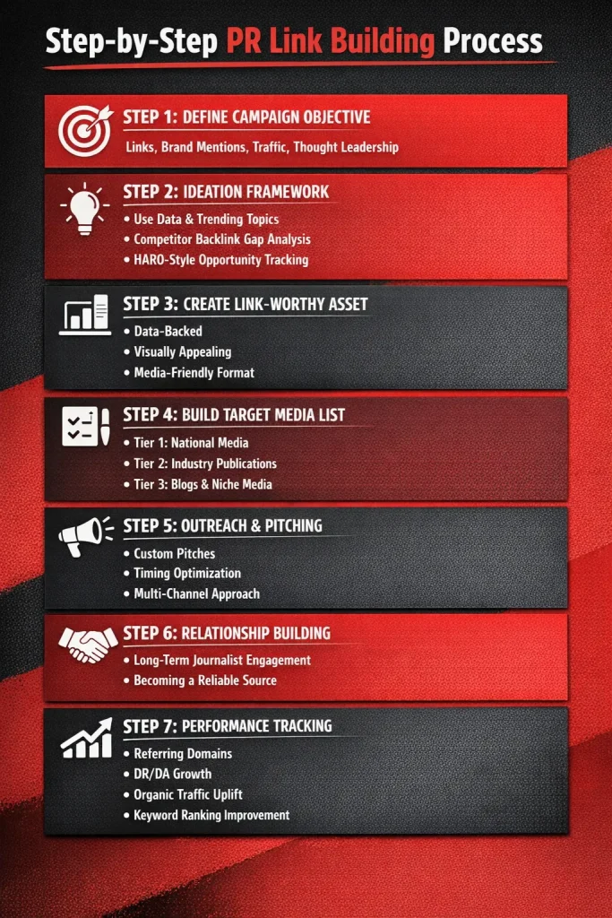 Step-by-Step PR Link Building Process A Complete Execution Framework