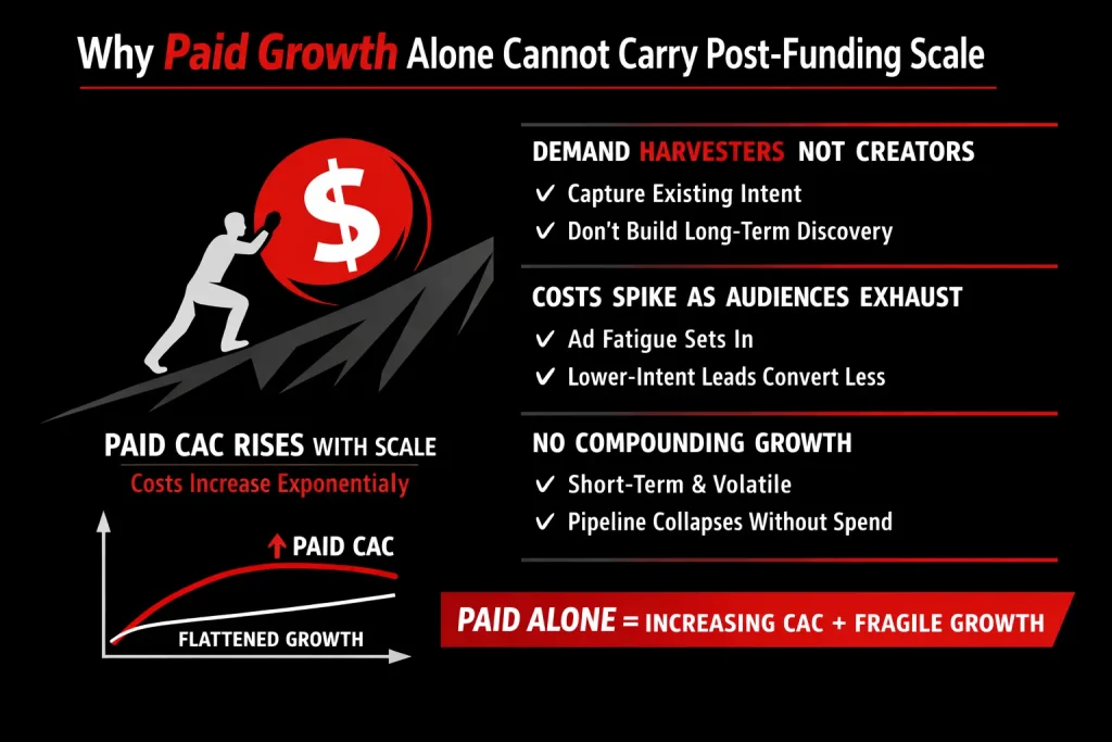 Why Paid Growth Alone Cannot Carry Post-Funding Scale