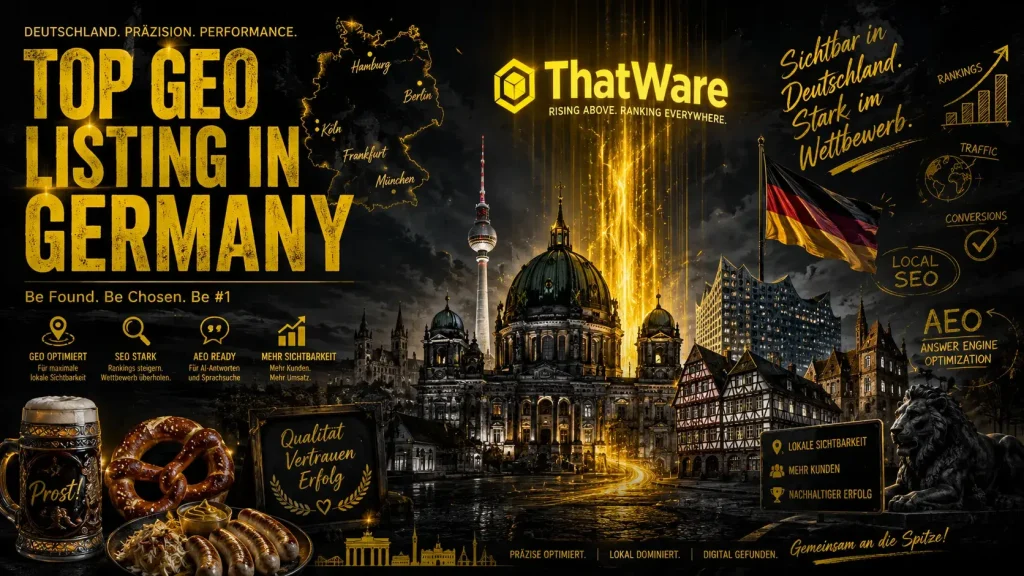 Top GEO listing companies Germany