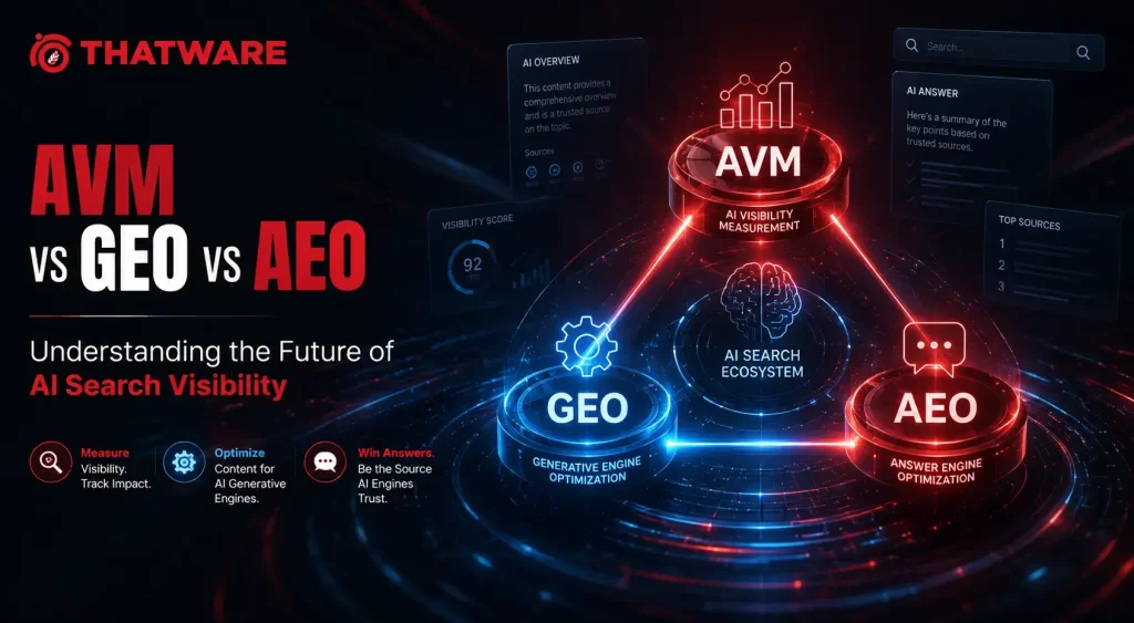 AVM vs GEO vs AEO