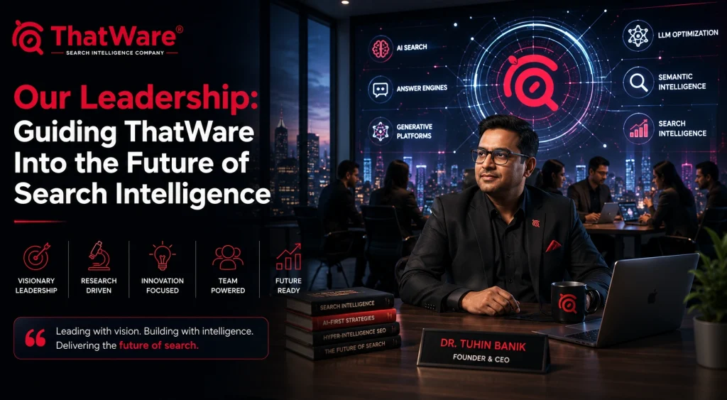 Our Leadership Guiding ThatWare Into the Future of Search Intelligence Cover