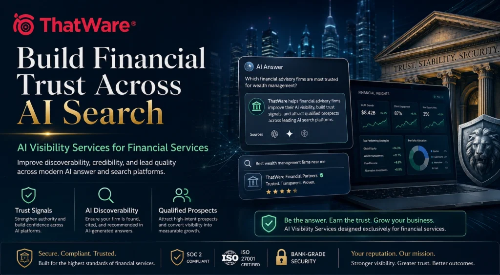 AI visibility services for financial services