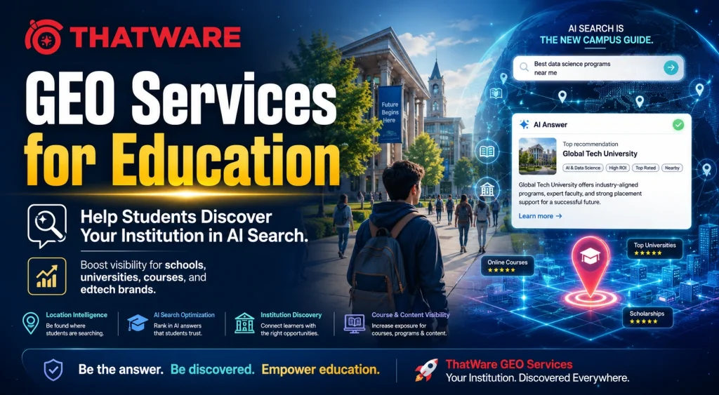 GEO Services for Education Companies