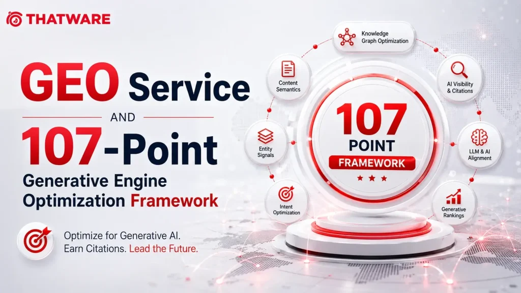 GEO Service and 107-Point Generative Engine Optimization Framework