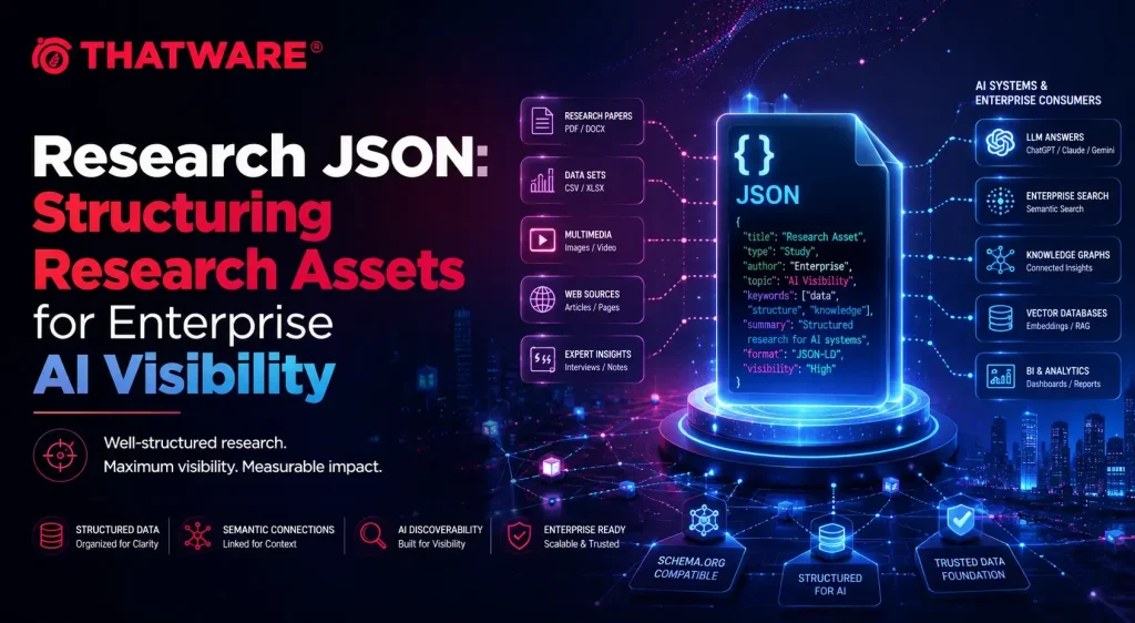Research JSON Structuring Research Assets for Enterprise AI Visibility
