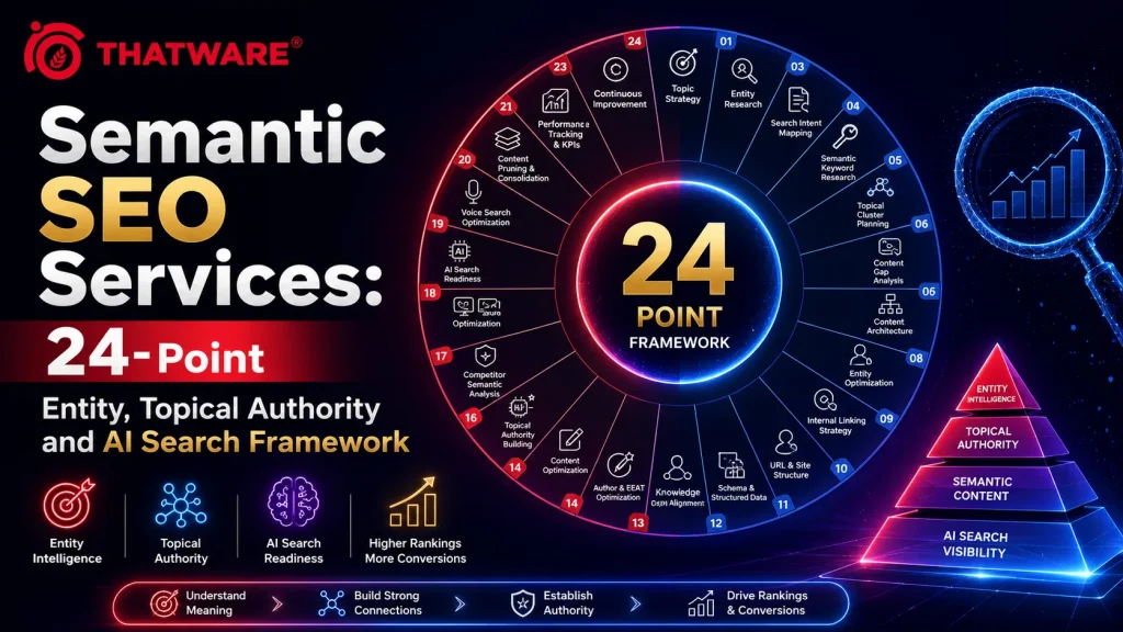 Semantic SEO Services: 24-Point Entity, Topical Authority and AI Search Framework