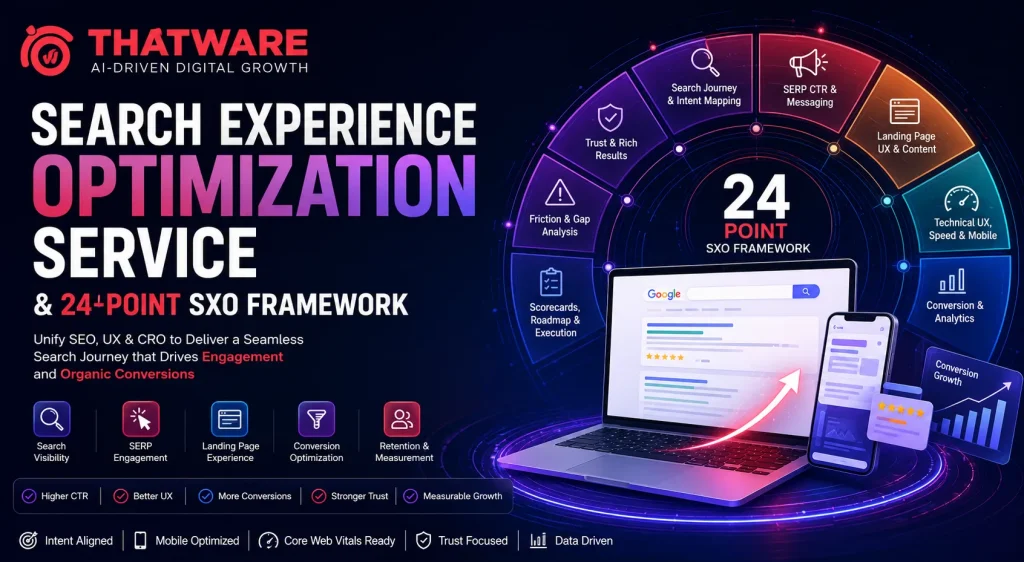 Search Experience Optimization Service and 24-Point SXO Framework