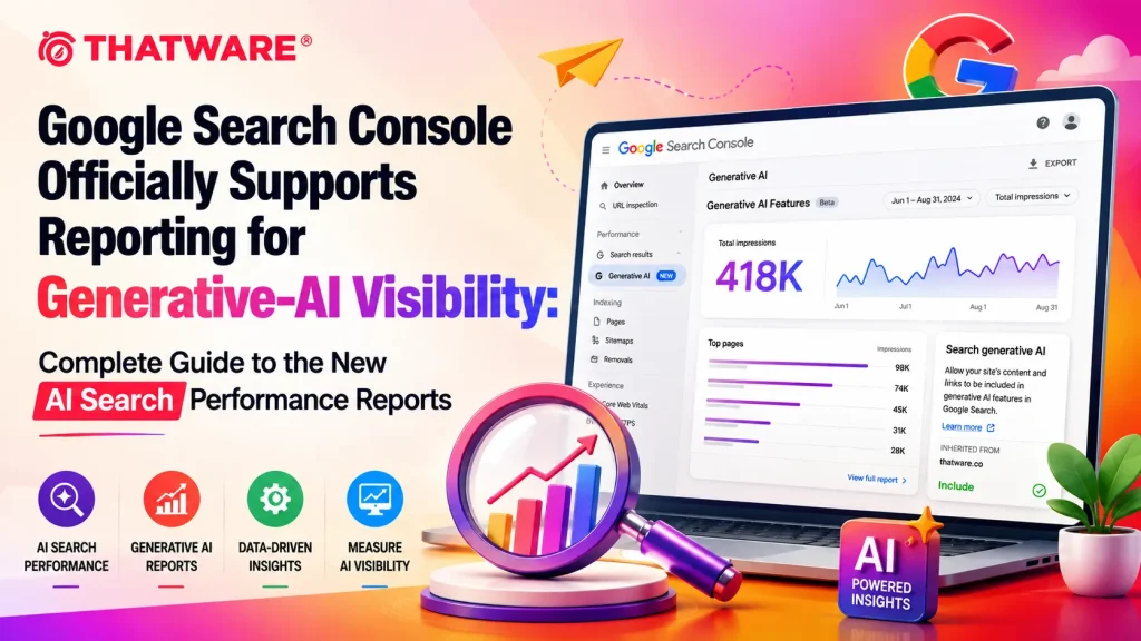 Google Search Console Officially Supports Reporting for Generative-AI Visibility: Complete Guide to the New AI Search Performance Reports
