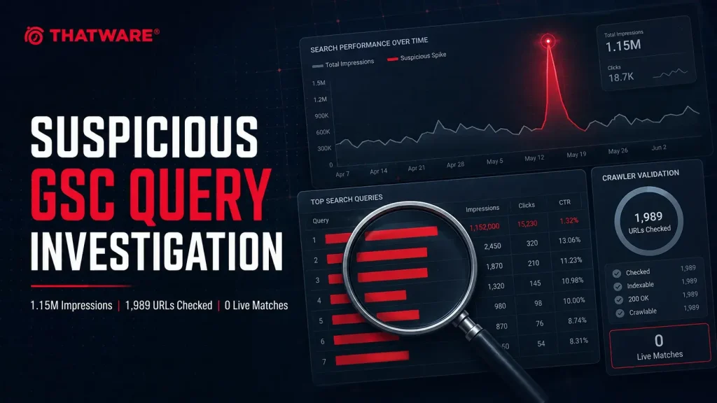 ThatWare Investigates 1.15M Suspicious GSC Impressions