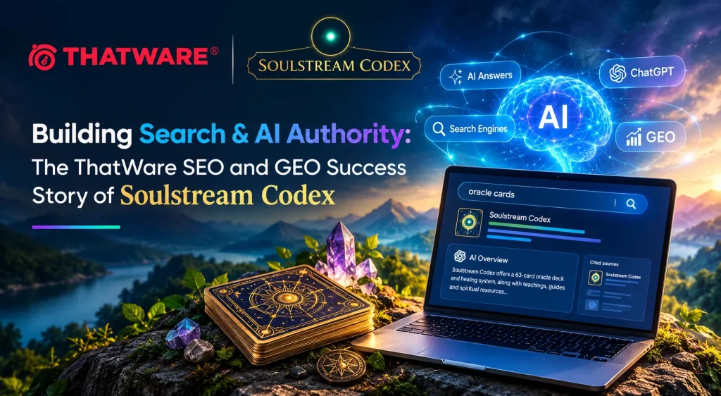 Building Search & AI Authority: The ThatWare SEO and GEO Success Story of Soulstream Codex