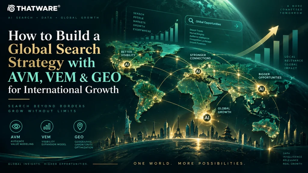 Global Search Strategy with AVM, VEM & GEO for International Growth