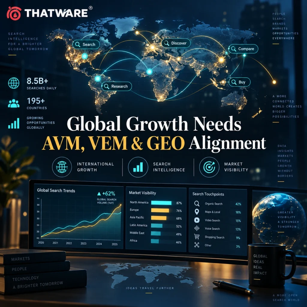 Global Search Strategy with AVM, VEM & GEO for International Growth