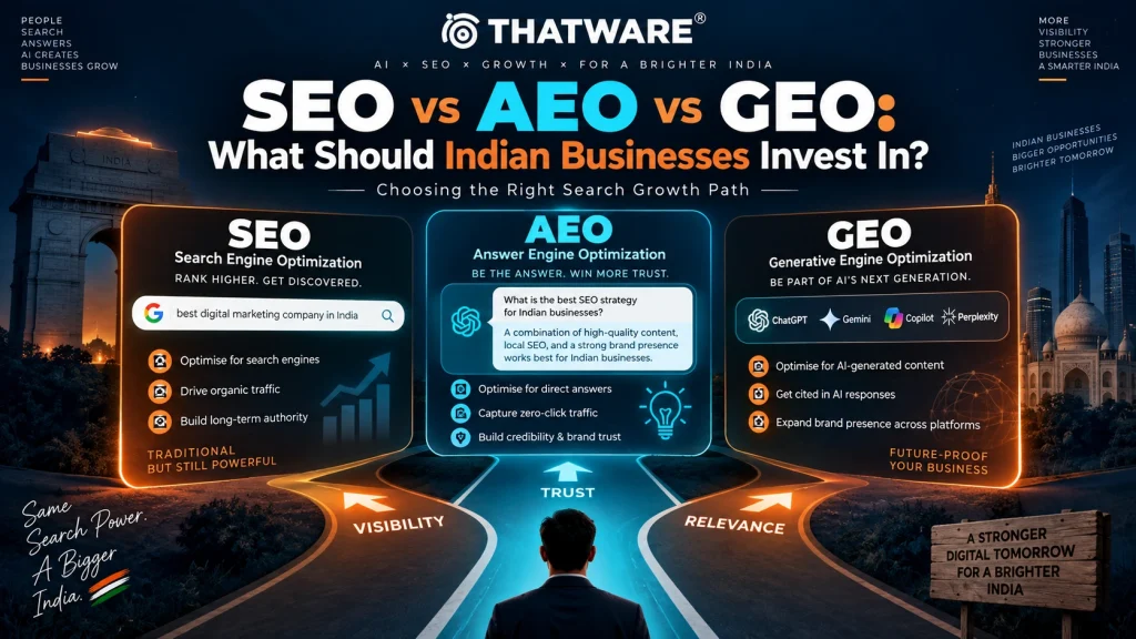 SEO vs AEO vs GEO