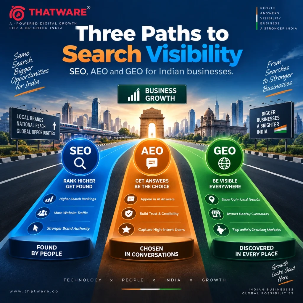 SEO vs AEO vs GEO
