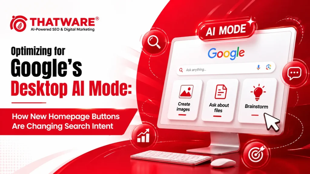 Optimizing for Google’s Desktop AI Mode: How New Homepage Buttons Are Changing Search Intent