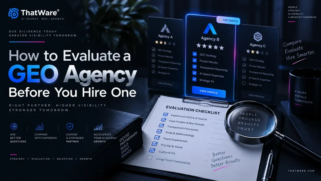 How to Evaluate a GEO Agency Before You Hire One