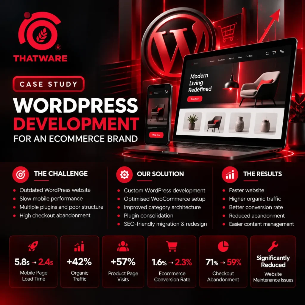 WordPress Ecommerce Case Study Infographic